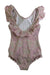 A Pink Swimsuits from Louise Misha in size 5T for girl. (Back View)