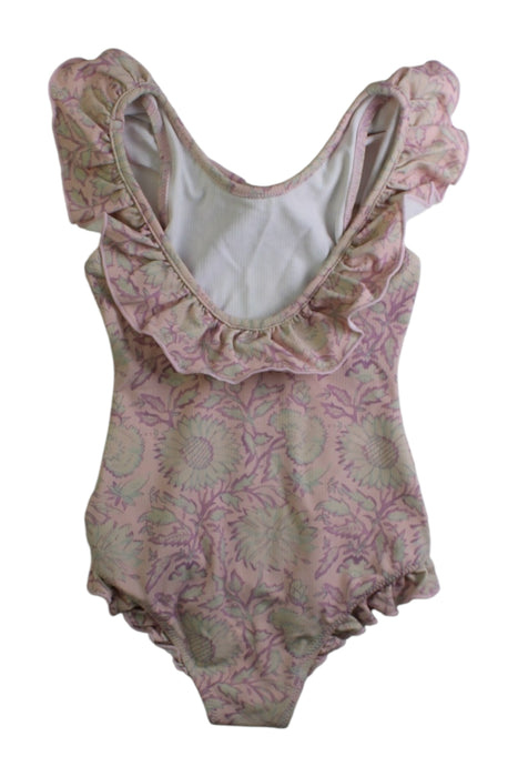 A Pink Swimsuits from Louise Misha in size 5T for girl. (Back View)