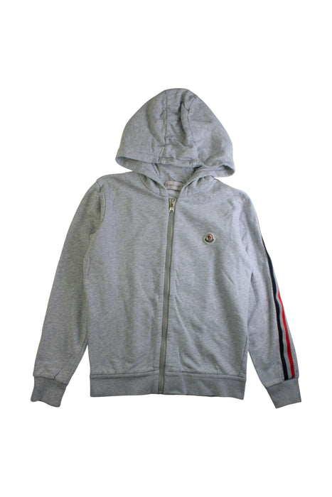 A Grey Zippered Sweatshirts from Moncler in size 12Y for boy. (Front View)