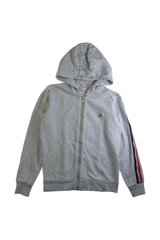 A Grey Zippered Sweatshirts from Moncler in size 12Y for boy. (Front View)