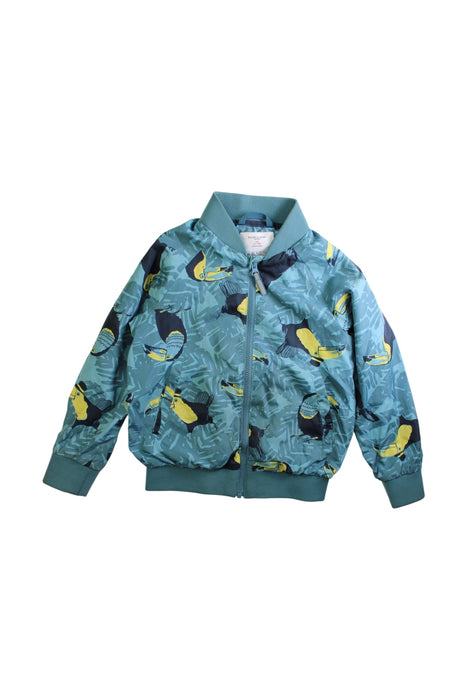 A Green Puffer/Quilted Jackets from Polarn O. Pyret in size 6T for boy. (Front View)