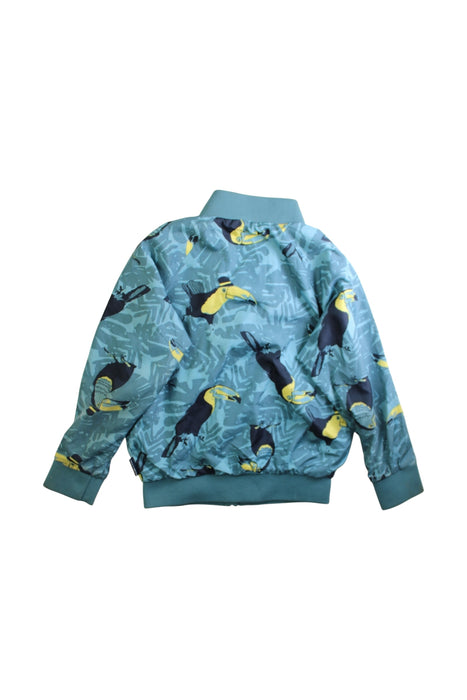 A Green Puffer/Quilted Jackets from Polarn O. Pyret in size 6T for boy. (Back View)