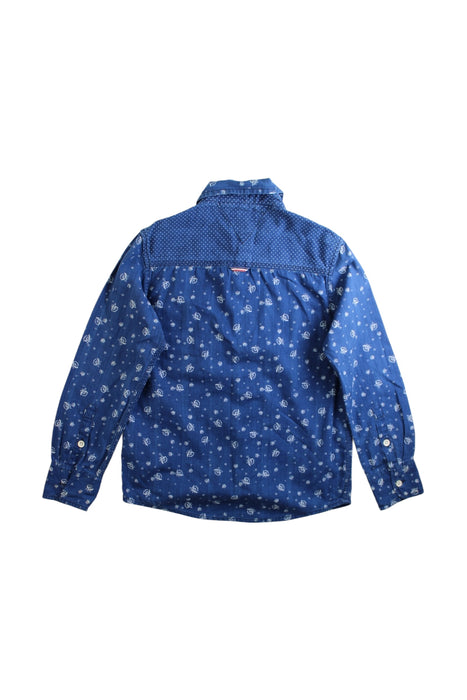 A Blue Long Sleeve Shirts from Tommy Hilfiger in size 7Y for girl. (Back View)