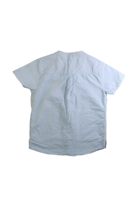 A Blue Short Sleeve Shirts from Jacadi in size 8Y for boy. (Back View)