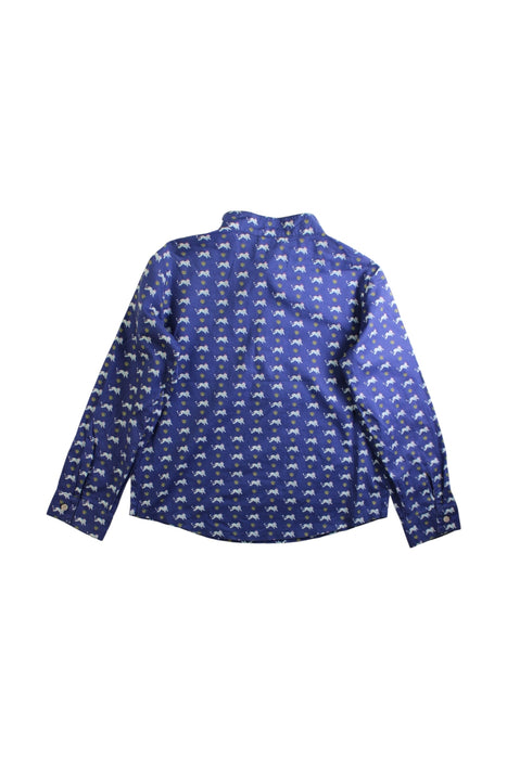 A Blue Long Sleeve Shirts from Olivier London in size 9Y for boy. (Back View)