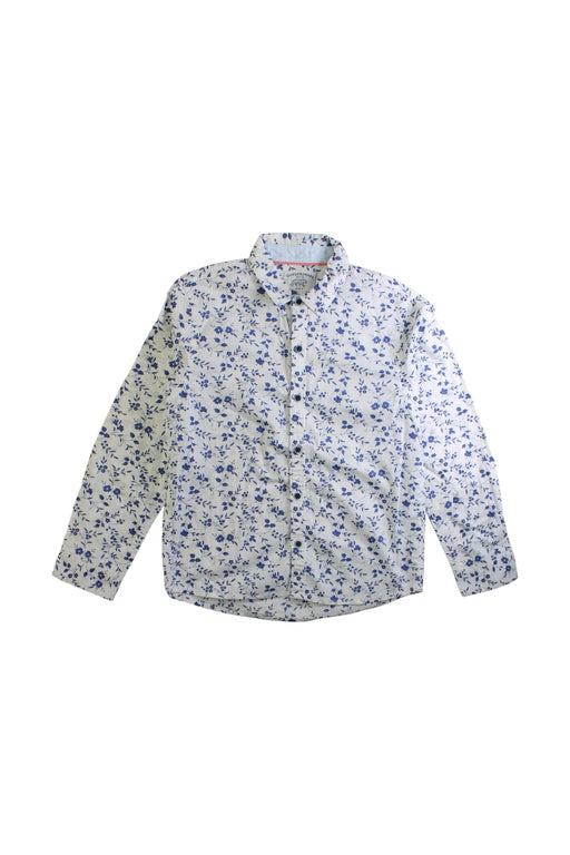 A White Long Sleeve Shirts from Gingersnaps in size 8Y for boy. (Front View)