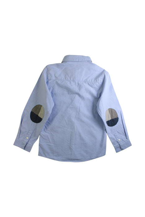 A Blue Long Sleeve Shirts from Mayoral in size 6T for boy. (Back View)