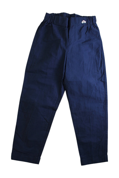 A Navy Casual Pants from La Stupenderia in size 5T for boy. (Front View)