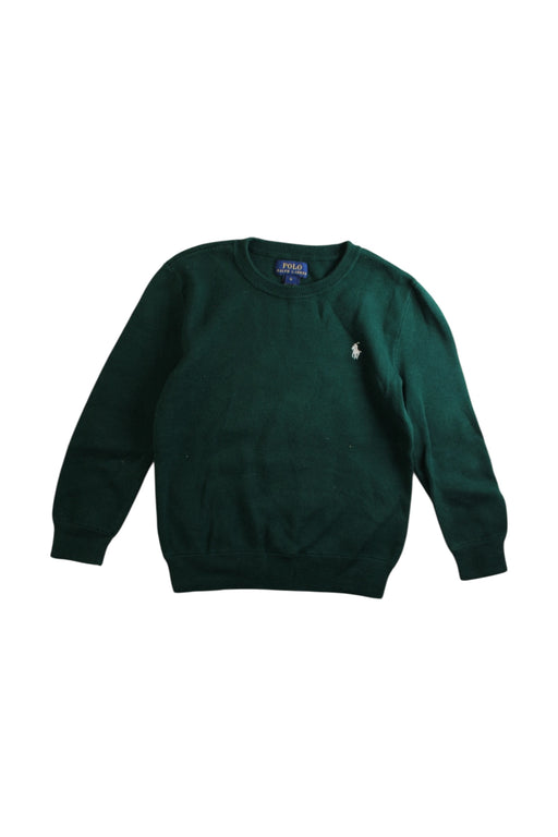 A Green Knit Sweaters from Polo Ralph Lauren in size 6T for boy. (Front View)
