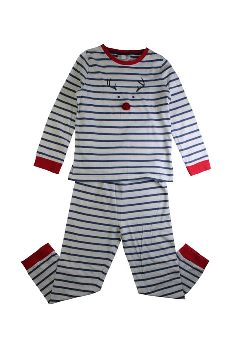 A White Pyjama Sets from The Little White Company in size 7Y for boy. (Front View)