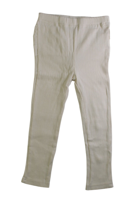 A Beige Leggings from Petit Main in size 2T for girl. (Front View)