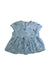 A Blue Short Sleeve Dresses from Petit Bateau in size 3T for girl. (Front View)