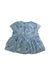 A Blue Short Sleeve Dresses from Petit Bateau in size 3T for girl. (Back View)