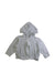 A Grey Zippered Sweatshirts from Petit Bateau in size 3T for girl. (Front View)