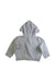 A Grey Zippered Sweatshirts from Petit Bateau in size 3T for girl. (Back View)