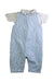 A Blue Short Sleeve Rompers from Annafie in size 6-12M for boy. (Front View)