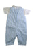 A Blue Short Sleeve Rompers from Annafie in size 6-12M for boy. (Back View)
