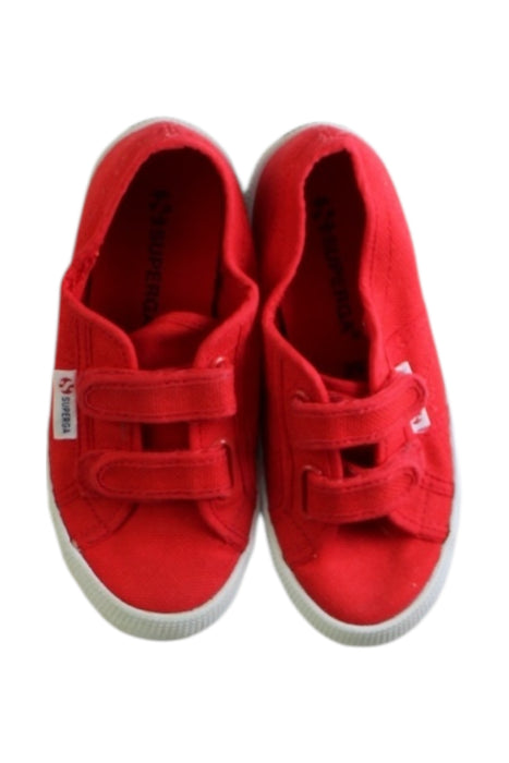 A Red Sneakers from Superga in size 5T for neutral. (Back View)