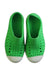 A Green Slip Ons from Native Shoes in size 5T for neutral. (Back View)