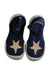 A Navy Slippers from Collegien in size 5T for neutral. (Back View)