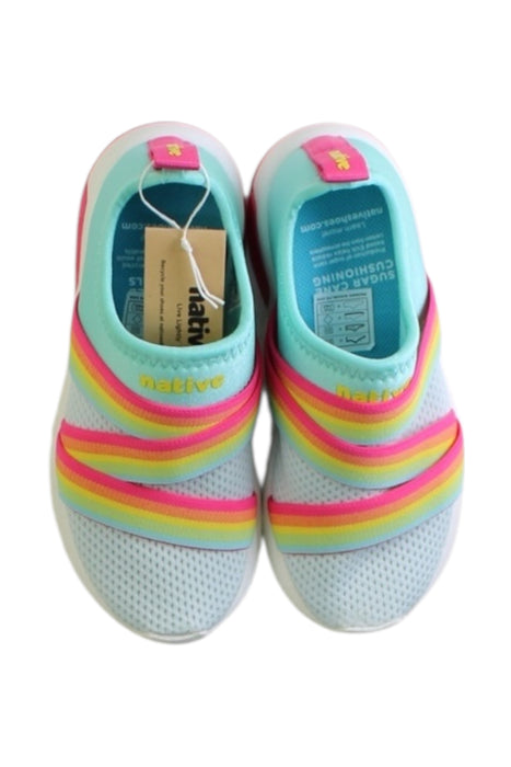 A Multicolour Sneakers from Native Shoes in size 5T for girl. (Back View)