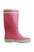 A Pink Rain Boots from Aigle in size 5T for girl. (Front View)