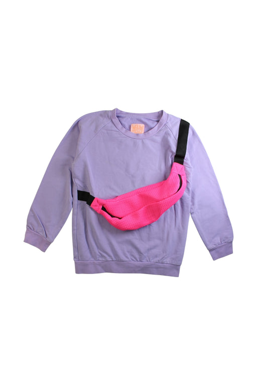 A Purple Crewneck Sweatshirts from Wauw Capow in size 7Y for girl. (Front View)