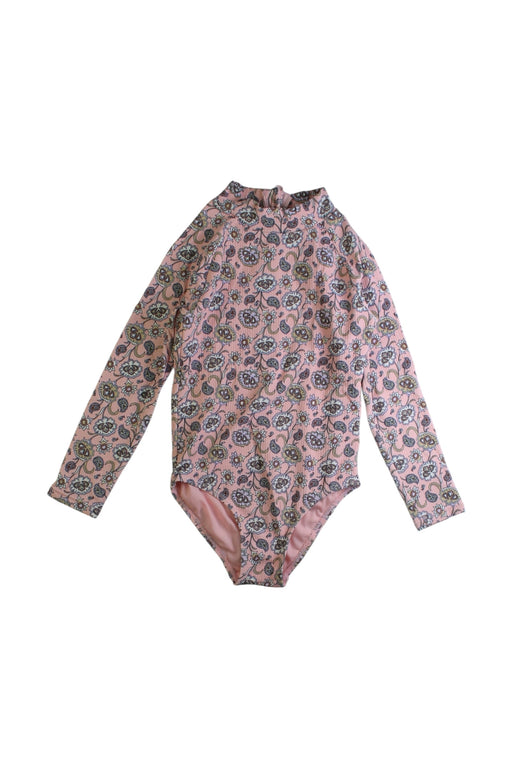 A Pink Swimsuits from Seed in size 5T for girl. (Front View)