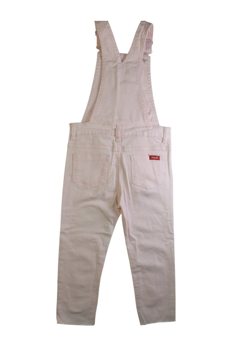 A Ivory Long Overalls from Seed in size 5T for girl. (Back View)