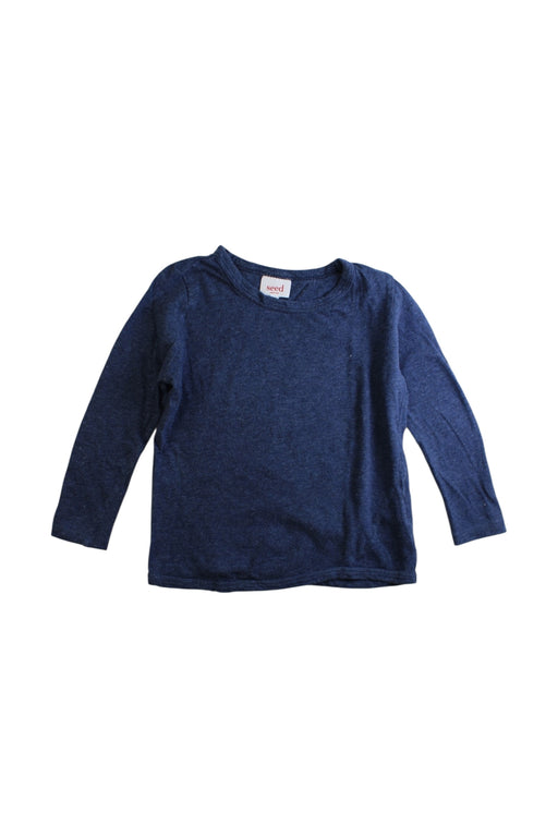 A Blue Long Sleeve T Shirts from Seed in size 4T for boy. (Front View)