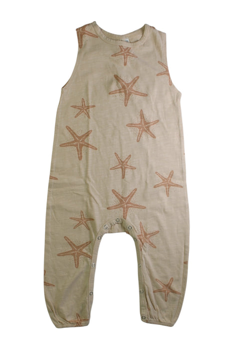 A Beige Sleeveless Rompers from Rylee + Cru in size 12-18M for neutral. (Front View)