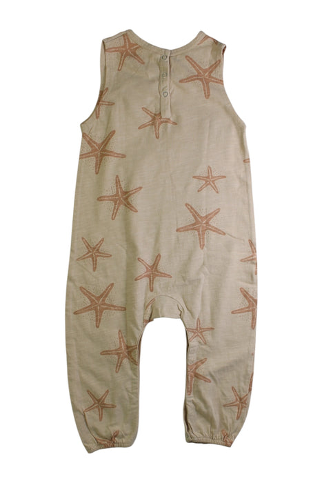 A Beige Sleeveless Rompers from Rylee + Cru in size 12-18M for neutral. (Back View)