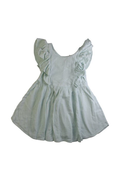 A White Sleeveless Dresses from Rylee + Cru in size 4T for girl. (Front View)