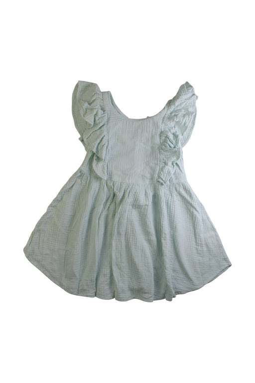A White Sleeveless Dresses from Rylee + Cru in size 4T for girl. (Front View)