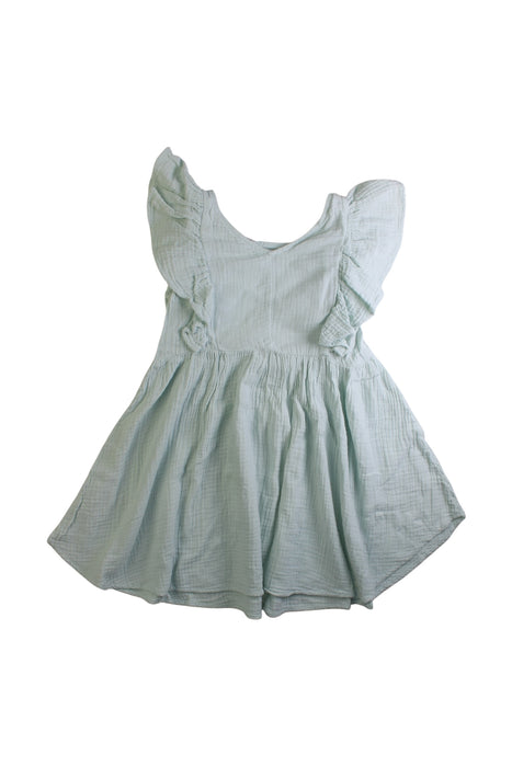 A White Sleeveless Dresses from Rylee + Cru in size 4T for girl. (Back View)