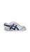 A White Sneakers from Onitsuka Tiger in size 3T for boy. (Back View)
