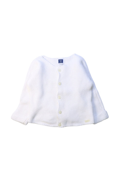 A White Cardigans from Janie & Jack in size 12-18M for girl. (Front View)