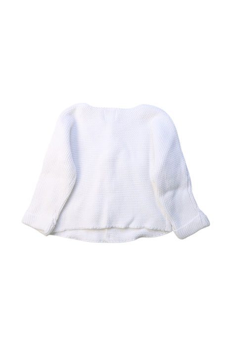 A White Cardigans from Janie & Jack in size 12-18M for girl. (Back View)