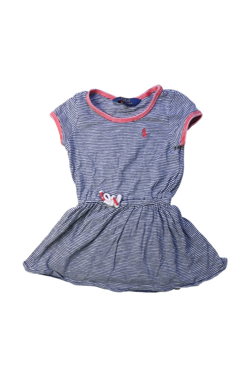 A Blue Short Sleeve Dresses from Polo Ralph Lauren in size 2T for girl. (Front View)