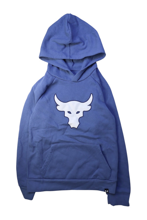 A Blue Hooded Sweatshirts from Under Armour in size 10Y for boy. (Front View)