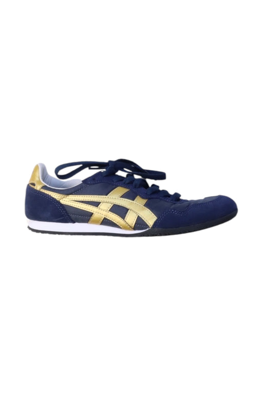 A Navy Sneakers from Onitsuka Tiger in size 12Y for boy. (Front View)