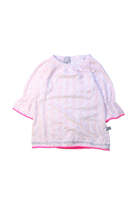 A Pink Long Sleeve Tops from and the little dog laughed in size 12-18M for girl. (Front View)