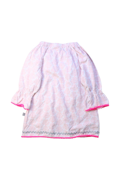 A Pink Long Sleeve Tops from and the little dog laughed in size 12-18M for girl. (Back View)