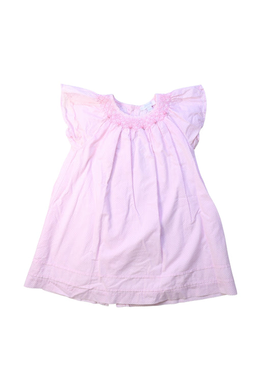 A Pink Short Sleeve Dresses from Jacadi in size 6-12M for girl. (Front View)