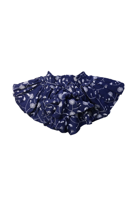 A Navy Short Skirts from Velveteen in size 5T for girl. (Back View)