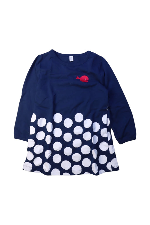 A Navy Long Sleeve Dresses from Graniph in size 4T for girl. (Front View)