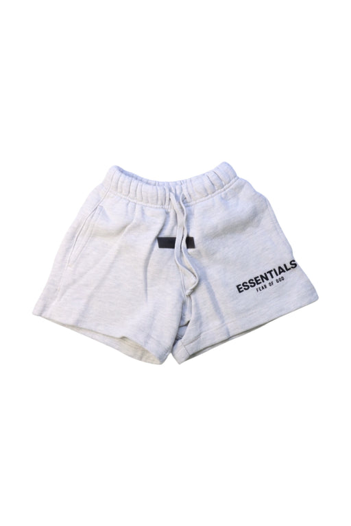 A Grey Shorts from Fear of God Essentials in size 4T for neutral. (Front View)