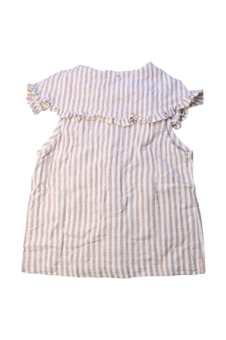 A Beige Sleeveless Shirts from garbo&friends in size 5T for girl. (Back View)
