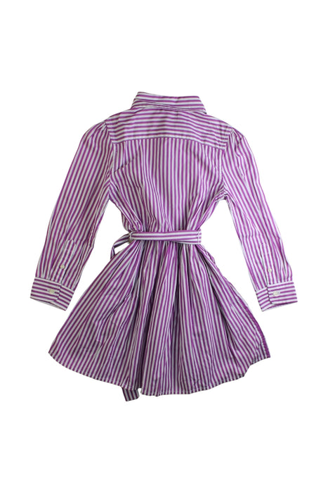 A Purple Long Sleeve Dresses from Polo Ralph Lauren in size 4T for girl. (Back View)