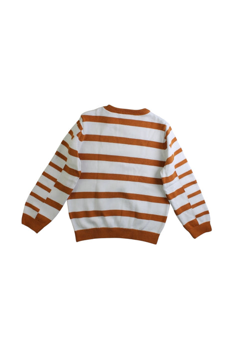 A White Buttoned Sweatshirts from Jacadi in size 4T for boy. (Back View)